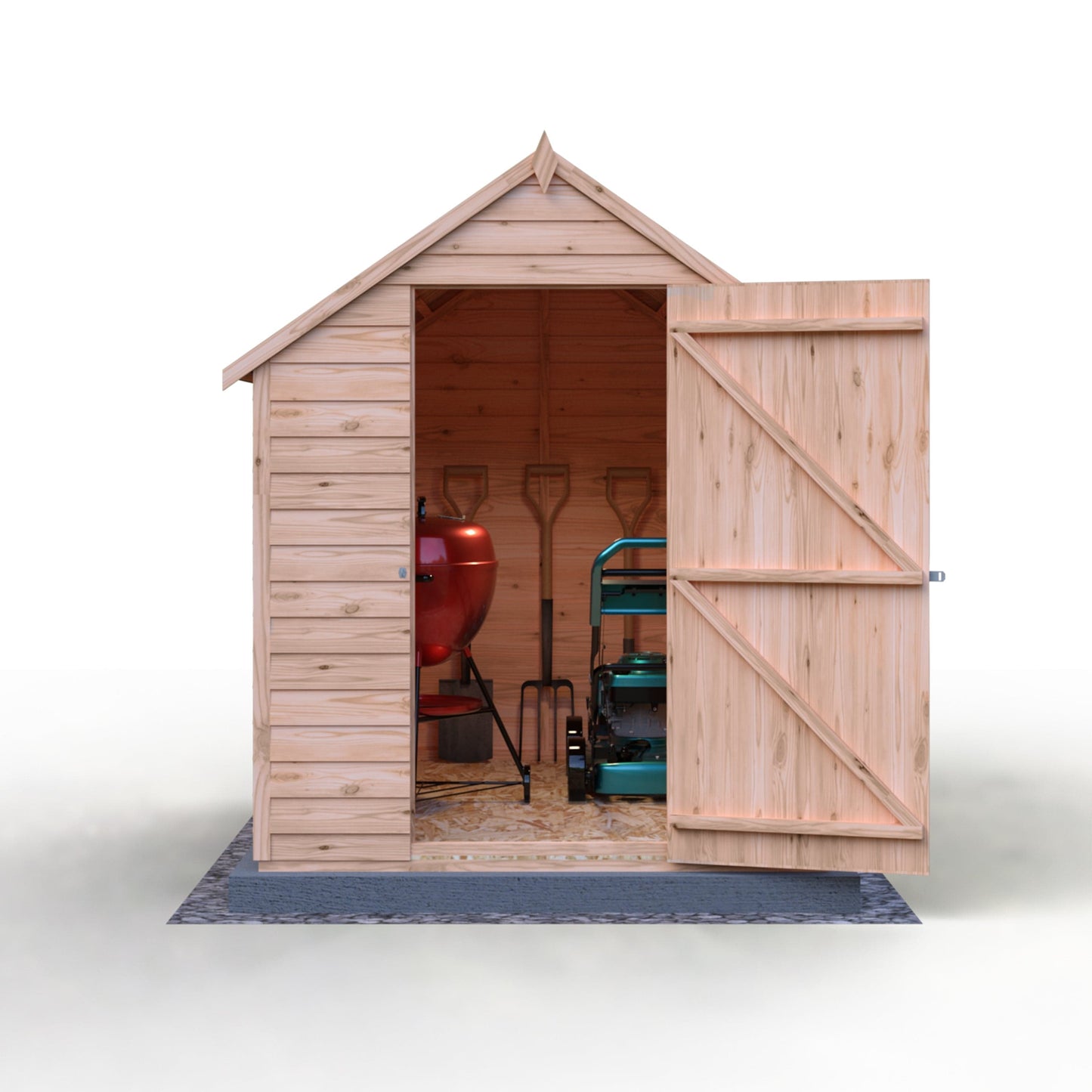 Shire 7x5ft Value Overlap Shed - Single Door