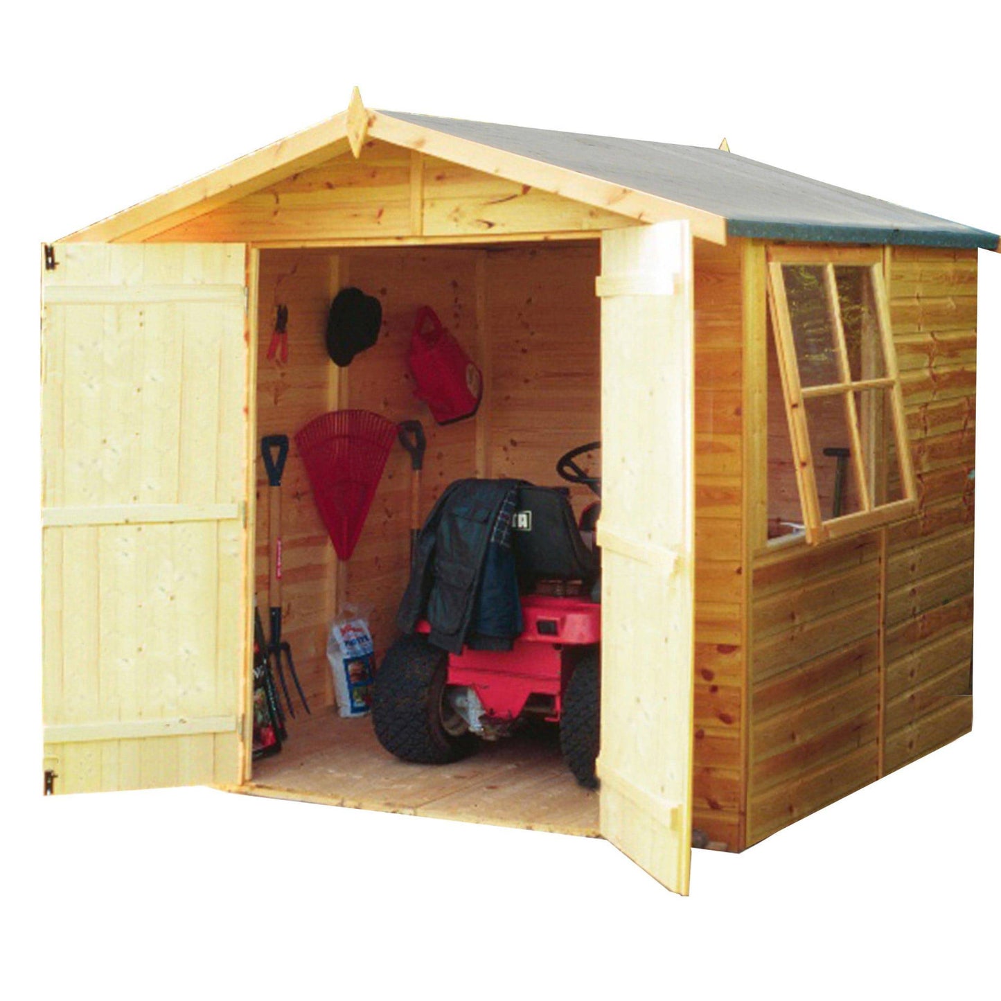 Shire Alderney 7x7 Shed Apex Double Door Workshop