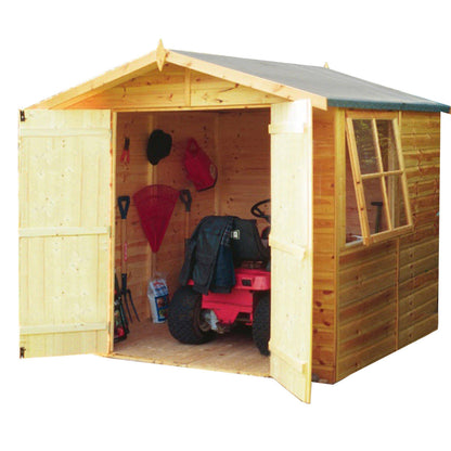 Shire Alderney 7x7 Shed Apex Double Door Workshop