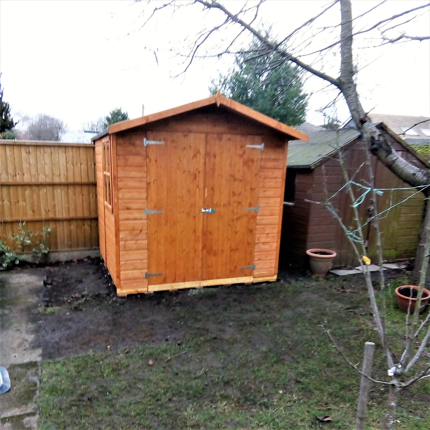Shire Alderney 7x7 Shed Apex Double Door Workshop