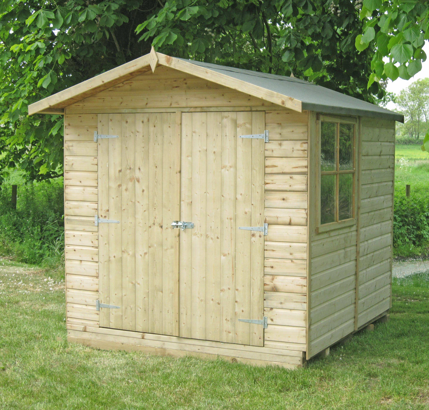 Shire Alderney 7x7 Shed Apex Double Door Workshop
