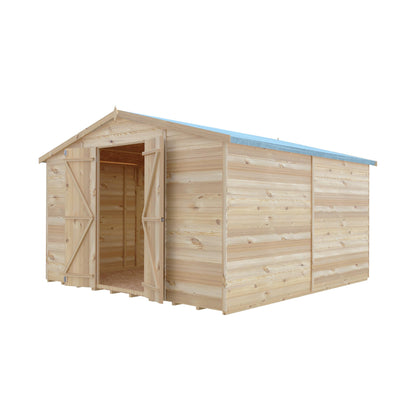 Shire Overlap Double Door Shed - 10x15ft