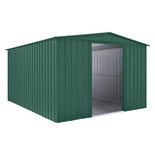 Globel 10 x 8 Metal Apex Shed - Heritage Green