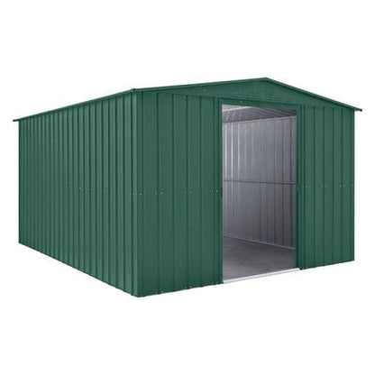 Globel 10 x 8 Metal Apex Shed - Heritage Green