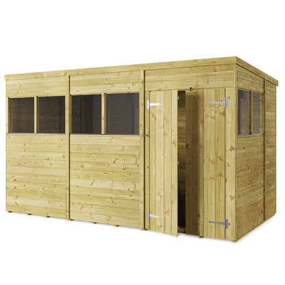 Store More 12 x 6 Tongue and Groove Pent Shed - Windowed