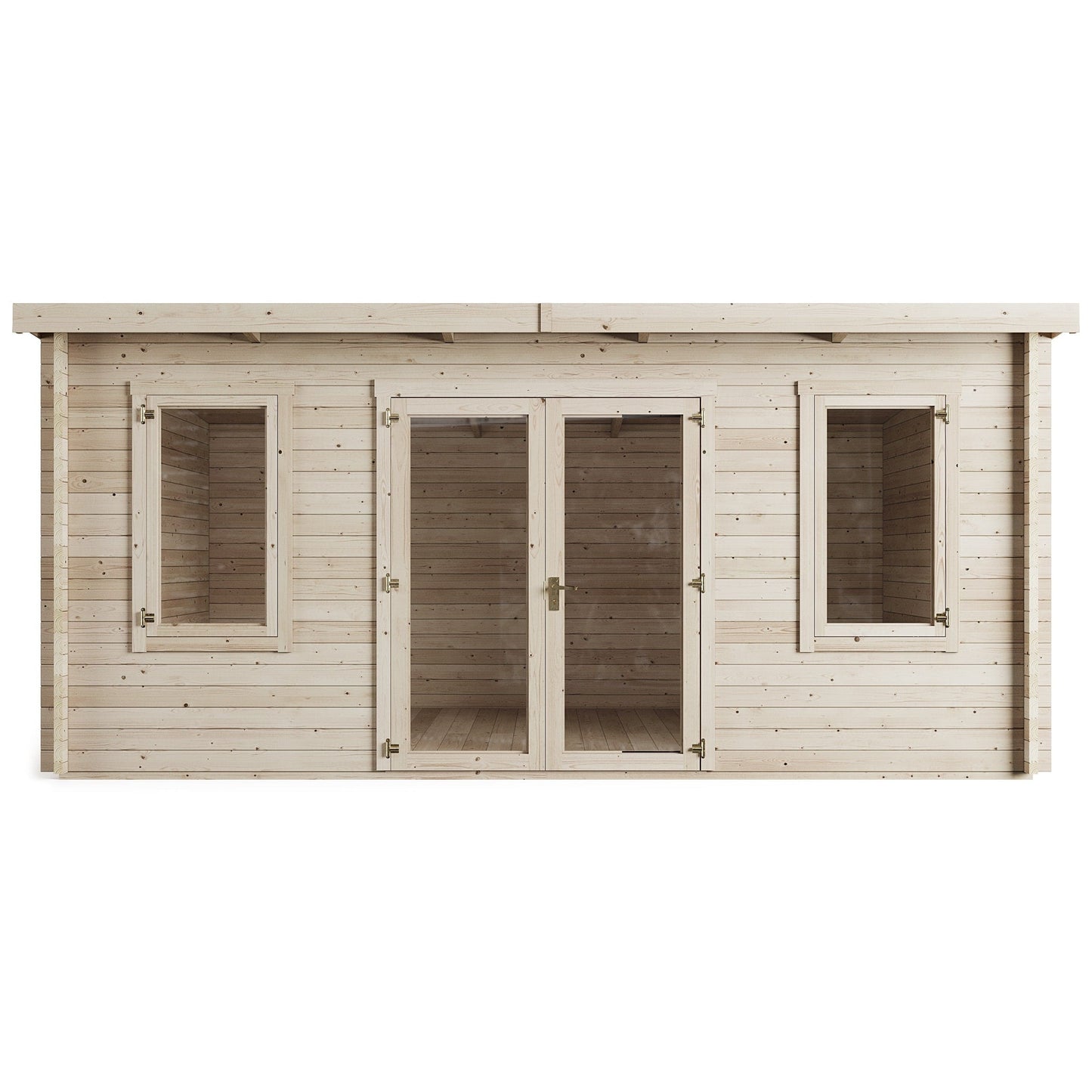 Store More Ashley 5m x 4m Pent Log Cabin Garden Room - Pressure Treated