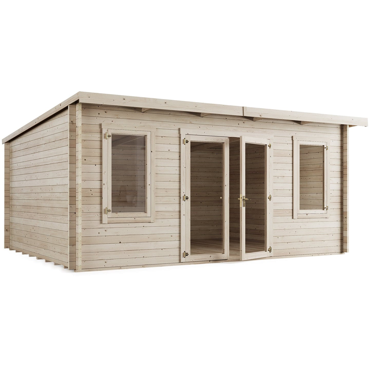 Store More Darton 14 x 8 Pent Log Cabin Summerhouse with Side Store