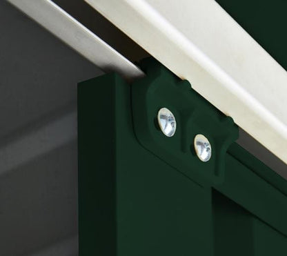 Globel 10 x 8 Metal Apex Shed - Heritage Green