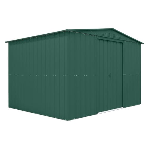 Globel 10 x 8 Metal Apex Shed - Heritage Green