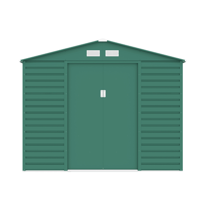 Lotus 9 x 6 Hypnos Apex Metal Shed - Green
