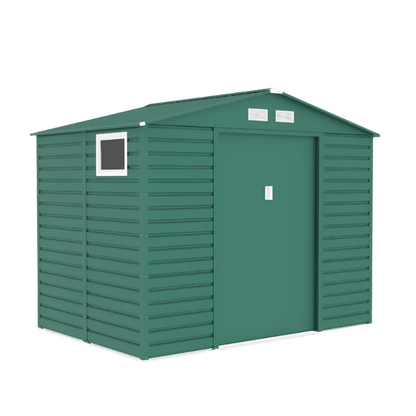 Lotus 9 x 6 Hypnos Apex Metal Shed - Green