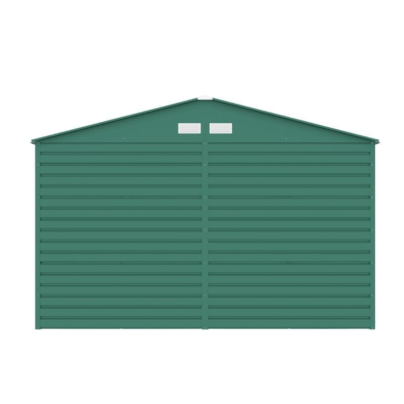 Lotus Hypnos 11 x 10.5 ft Apex Metal Shed - Green