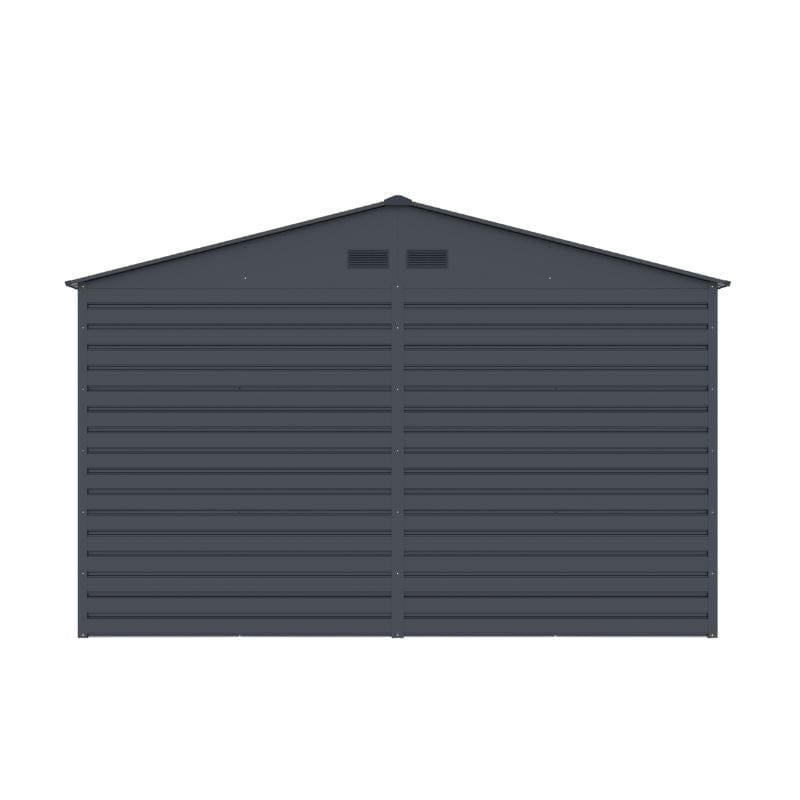 Lotus Hypnos 11 x 10.5 ft Apex Metal Shed - Grey
