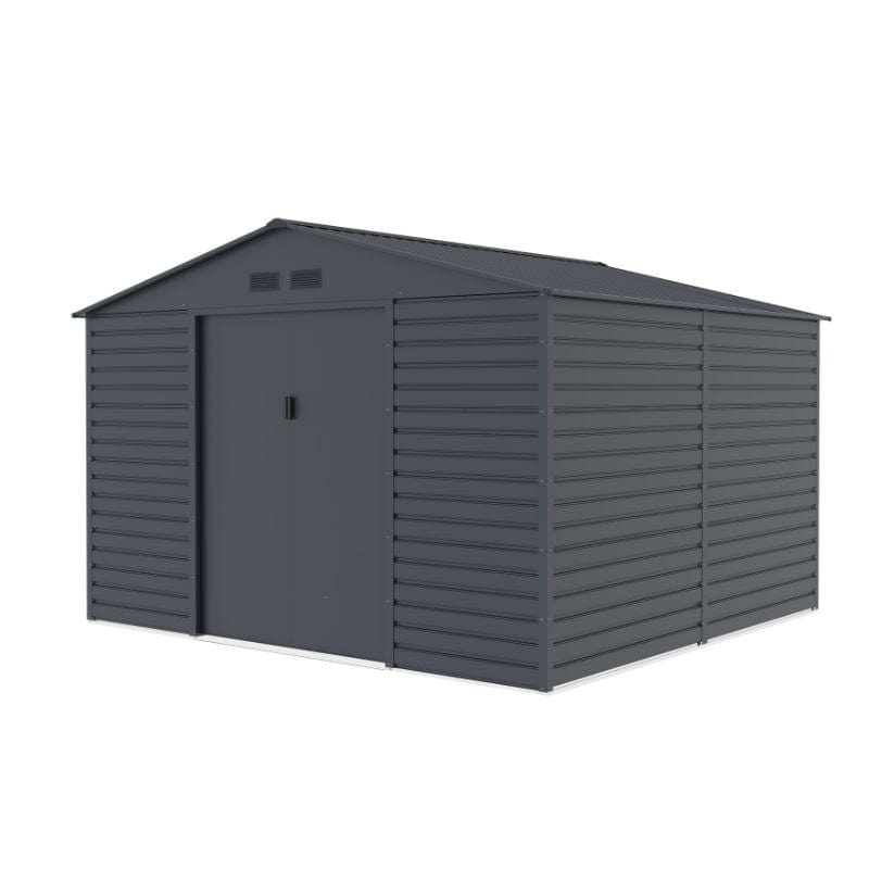 Lotus Hypnos 11 x 10.5 ft Apex Metal Shed - Grey