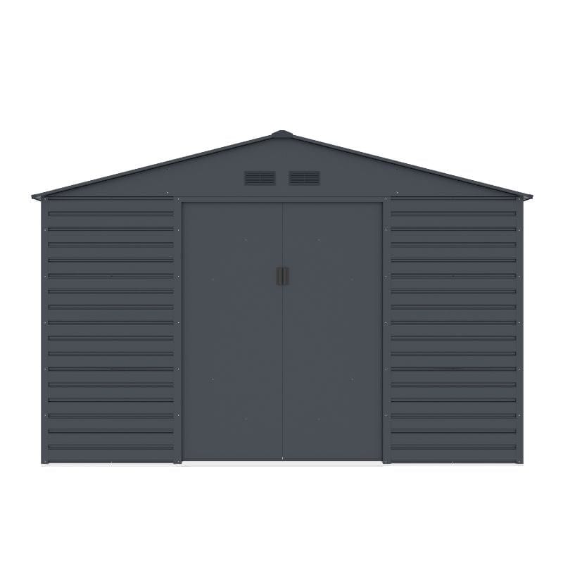 Lotus Hypnos 11 x 10.5 ft Apex Metal Shed - Grey