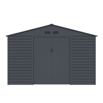 Lotus Hypnos 11 x 10.5 ft Apex Metal Shed - Grey
