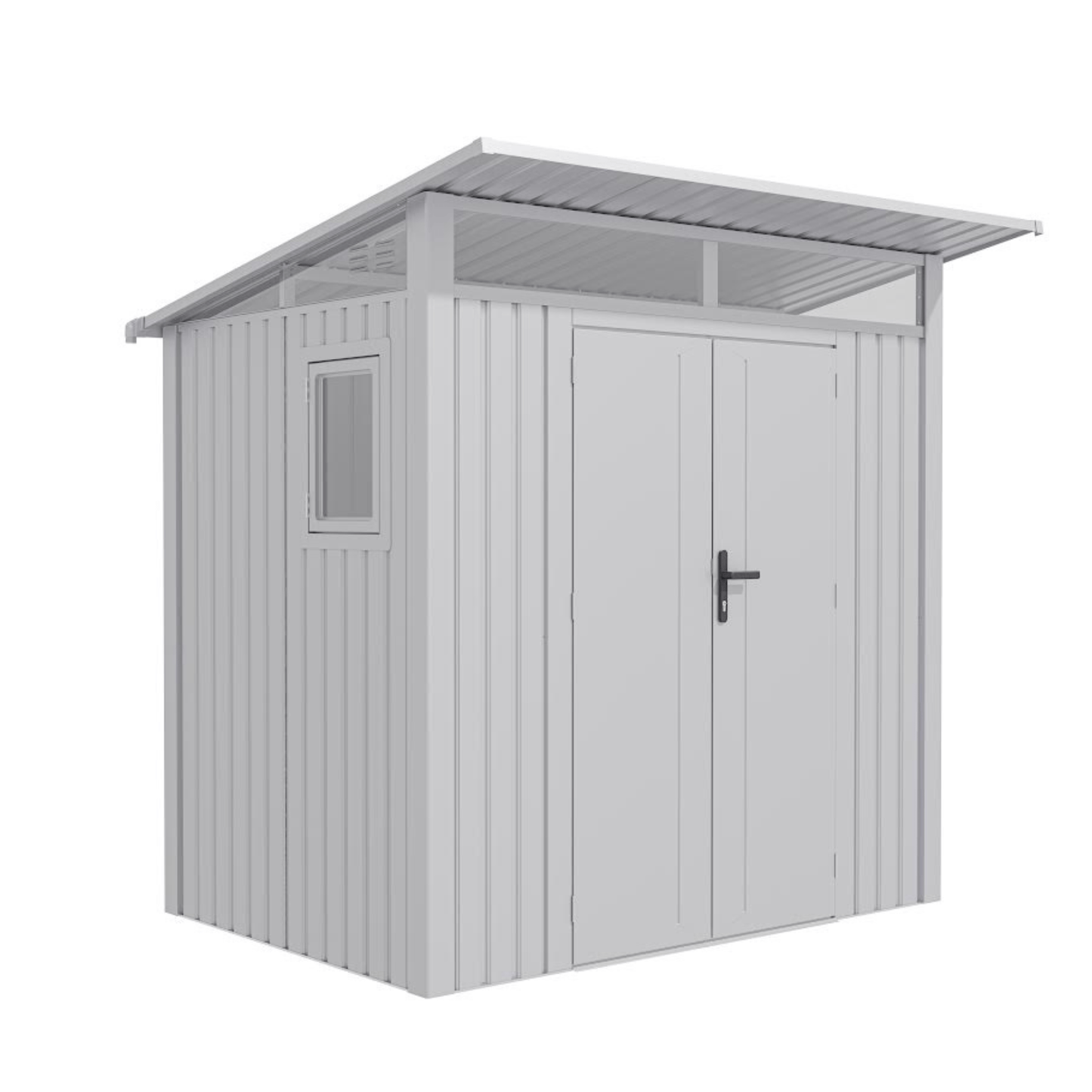 Lotus Minos 7 x 6 Pent Aluminium Metal Shed - White