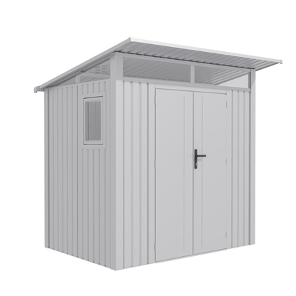 Lotus Minos 7 x 6 Pent Aluminium Metal Shed - White