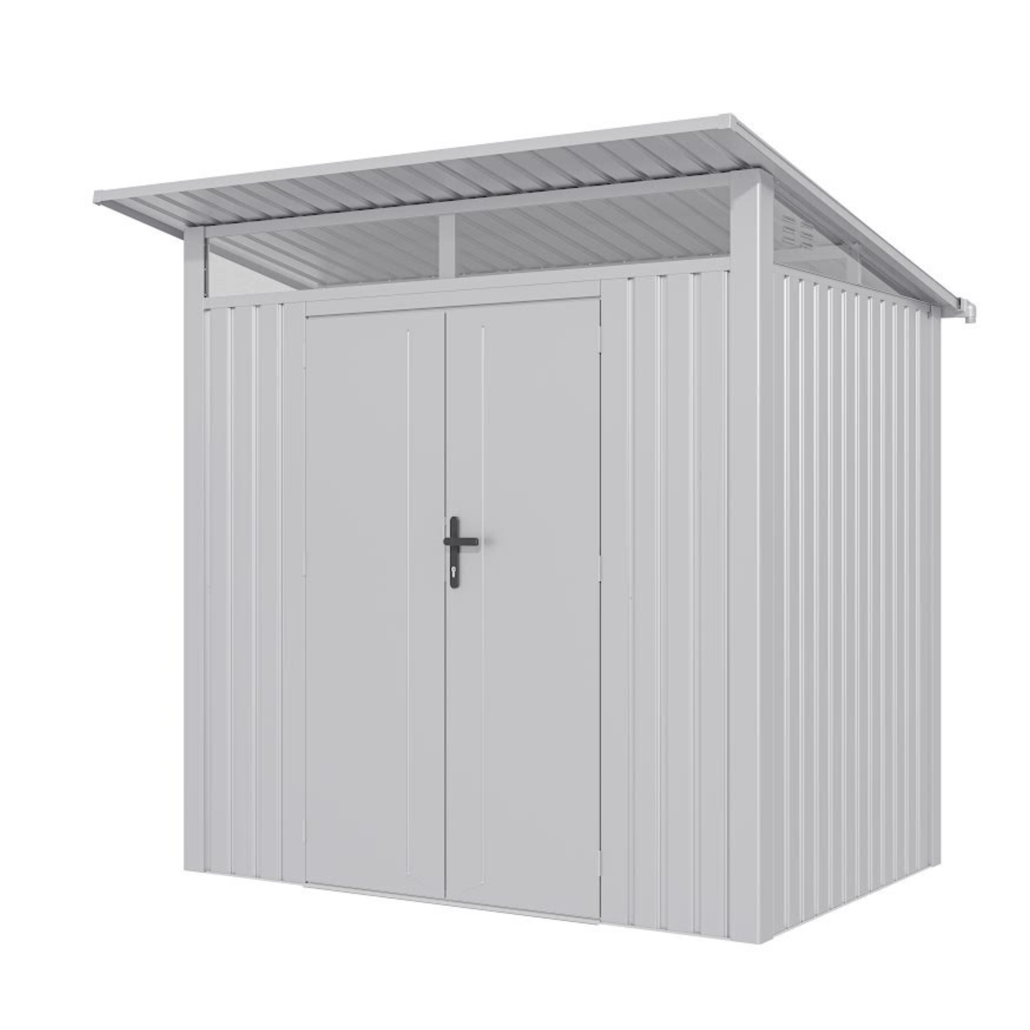 Lotus Minos 7 x 6 Pent Aluminium Metal Shed - White