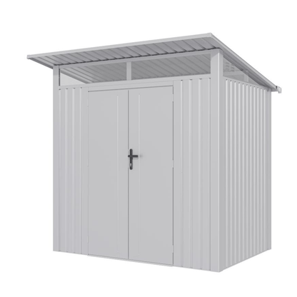 Lotus Minos 7 x 6 Pent Aluminium Metal Shed - White