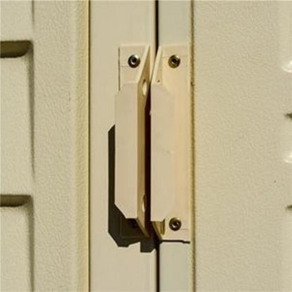 Saffron 4x8ft Lean-To Vinyl Garden Shed with Foundation Kit