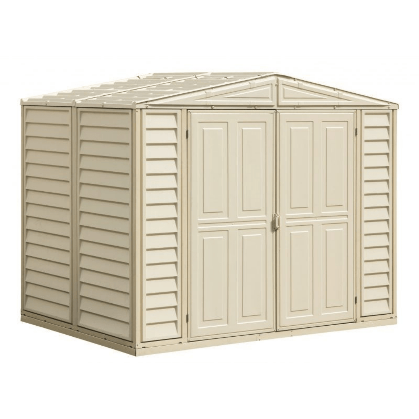 Saffron 8'x5' 3" Vinyl Garden Shed with Foundation Kit