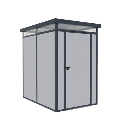 Lotus Curo 4 x 6 Pent Plastic Shed - Grey