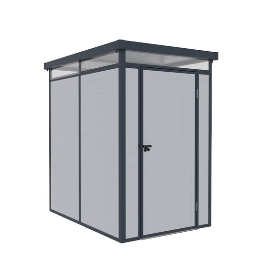 Lotus Curo 4 x 6 Pent Plastic Shed - Grey