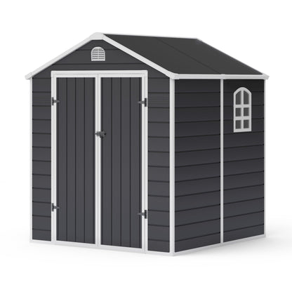 Lotus Sono Plastic Storage Shed - 6x6 with Foundation Kit