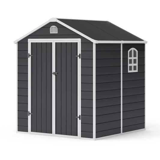Lotus Sono Plastic Storage Shed - 6x6 with Foundation Kit