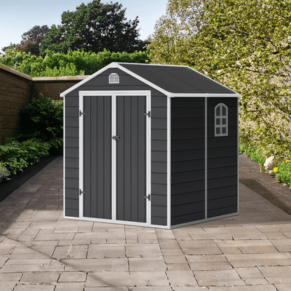 Lotus Sono Plastic Storage Shed - 6x6 with Foundation Kit