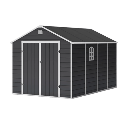 Lotus Sono Plastic Storage Shed - 8x12 with Foundation Kit