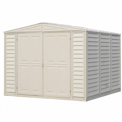 Saffron 8x8ft Vinyl Shed with Foundation Kit