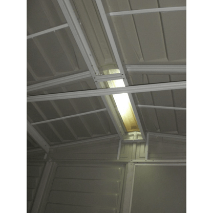 Saffron 8x8ft Vinyl Shed with Foundation Kit