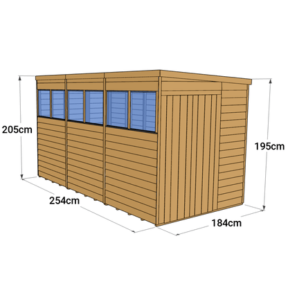 Store More 12 x 6 Pressure Treated Overlap Pent Shed