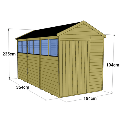 Store More 12 x 6 Tongue and Groove Pressure Treated Apex Shed