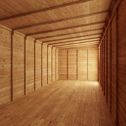 Store More 12 x 8 Pressure Treated Overlap Pent Shed - 12x8 Windowed