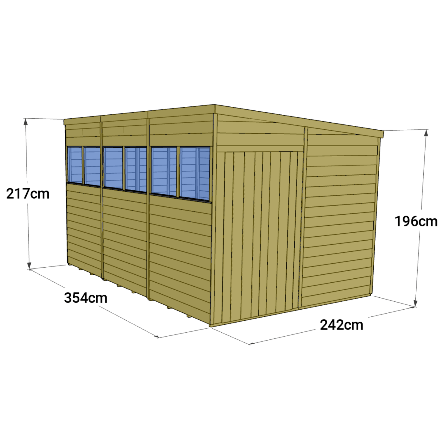 Store More 12 x 8 Tongue and Groove Pent Shed