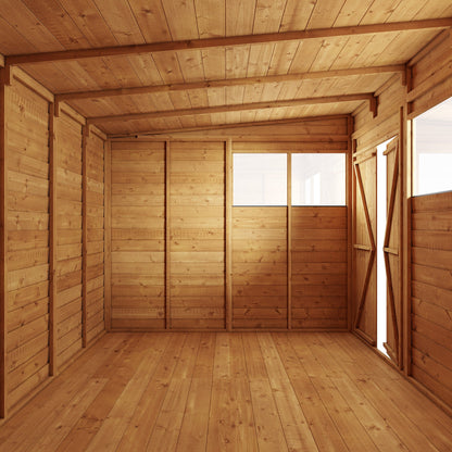 Store More 4 x 8 Pressure Treated Overlap Pent Shed