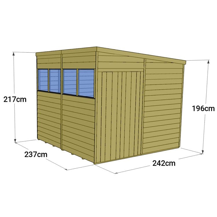 Store More 8 x 8 Tongue and Groove Pent Shed