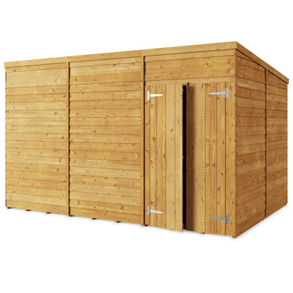 Store More 12 x 8 Pressure Treated Overlap Pent Shed - 12x8 Windowed