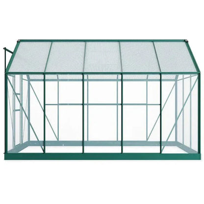Rosette Hobby 6 x 10 Aluminium Greenhouse with Polycarbonate Glazing