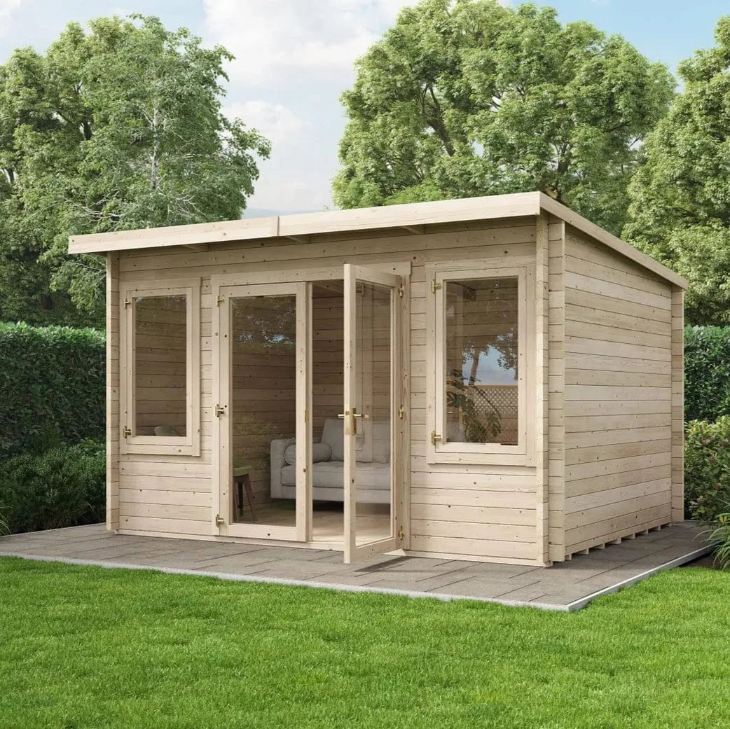 Store More Ashley Pent Log Cabin Garden Room - 4x3m