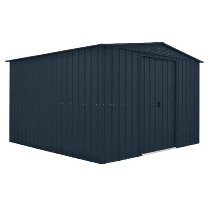 Globel 10x10ft Apex Metal Garden Shed - Anthracite Grey