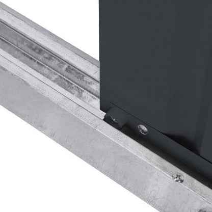 Globel 10x10ft Apex Metal Garden Shed - Anthracite Grey