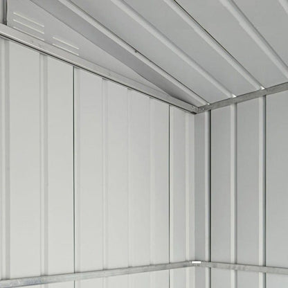 Globel 10x10ft Apex Metal Garden Shed - Anthracite Grey