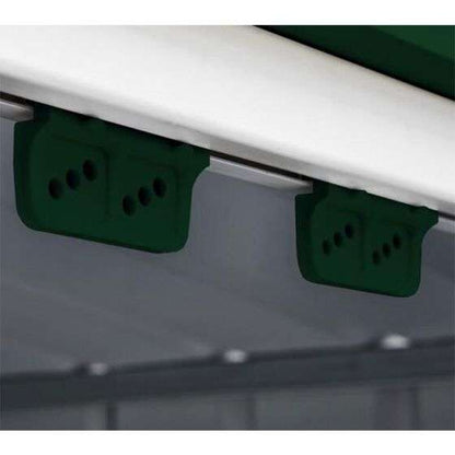 Globel 10x12ft Apex Metal Garden Shed - Green