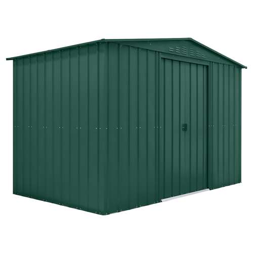 Globel 10x6ft Apex Metal Garden Shed - Green