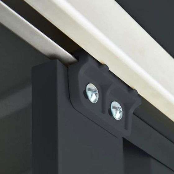 Globel 6 x 6ft Grey Apex Metal Garden Shed