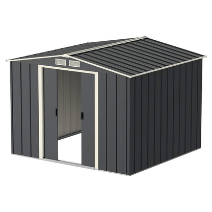 Sapphire 8 x 8 Apex Grey Metal Shed